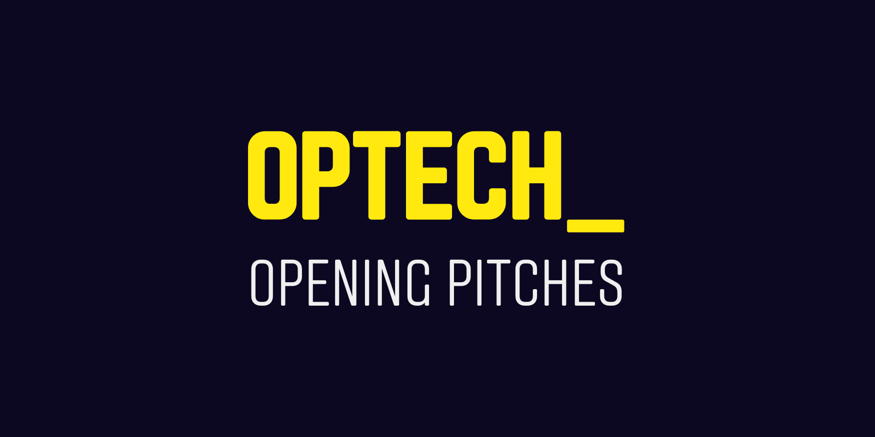 NMHC 2024 OPTECH Opening Pitches