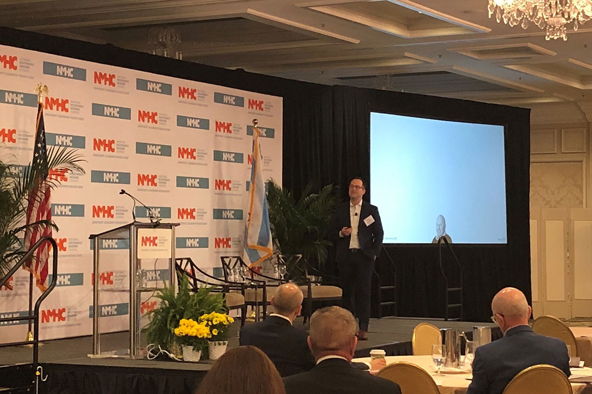 During the 2019 NMHC Board of Directors Meeting, Dror Poleg, founder of Rethinking.RE, discussed how technology is redefining real estate, shifting value from the physical space to the services provided.