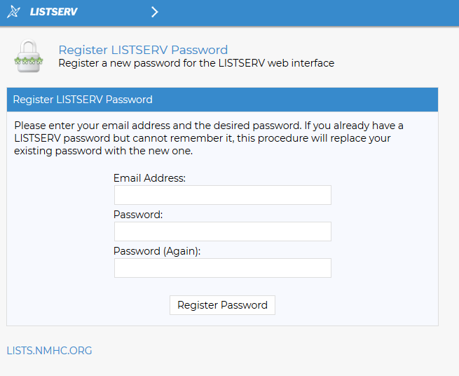 LISTSERV registration